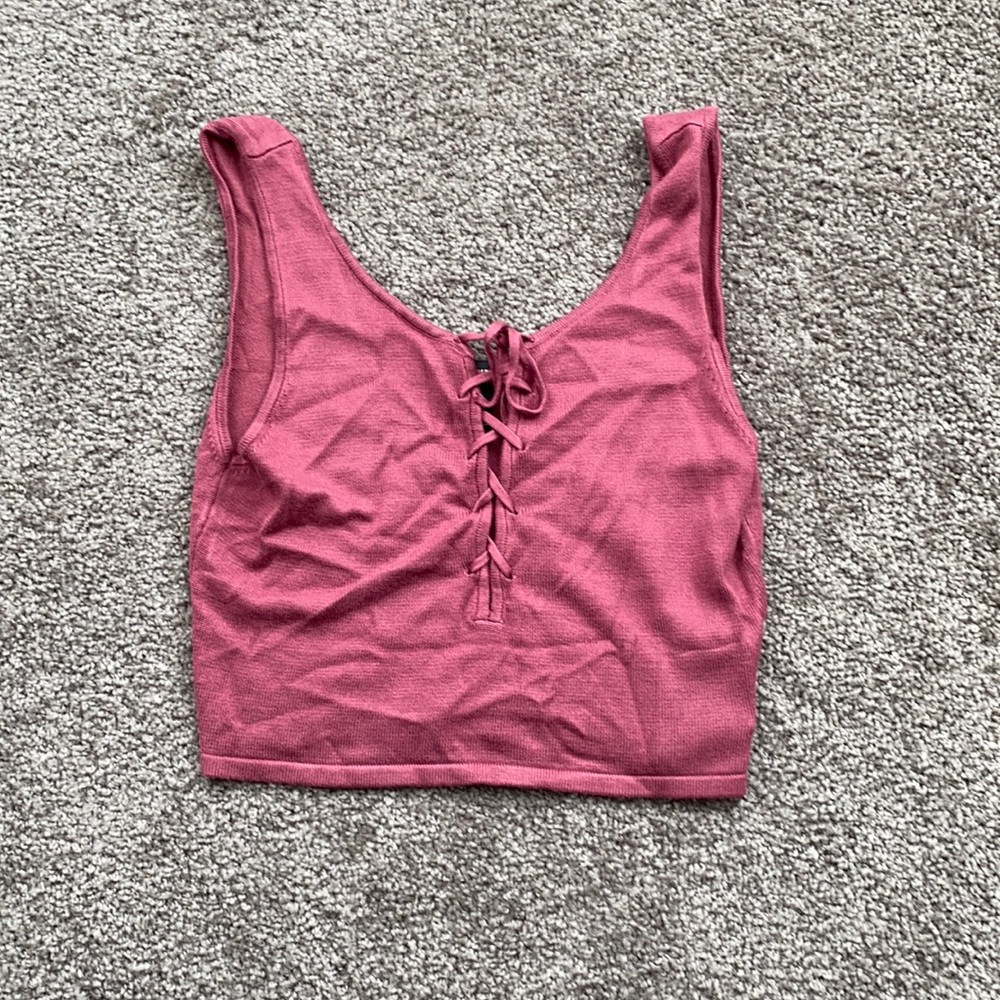 Tie front crop top